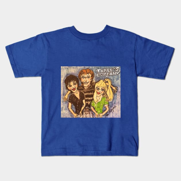 Three's Company Kids T-Shirt by TheArtQueenOfMichigan 
